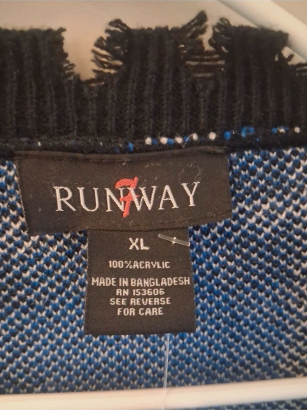 Multi-Color Plaid Varsity Cardigan Jacket with 'A' Patch - Picture 4 of 7